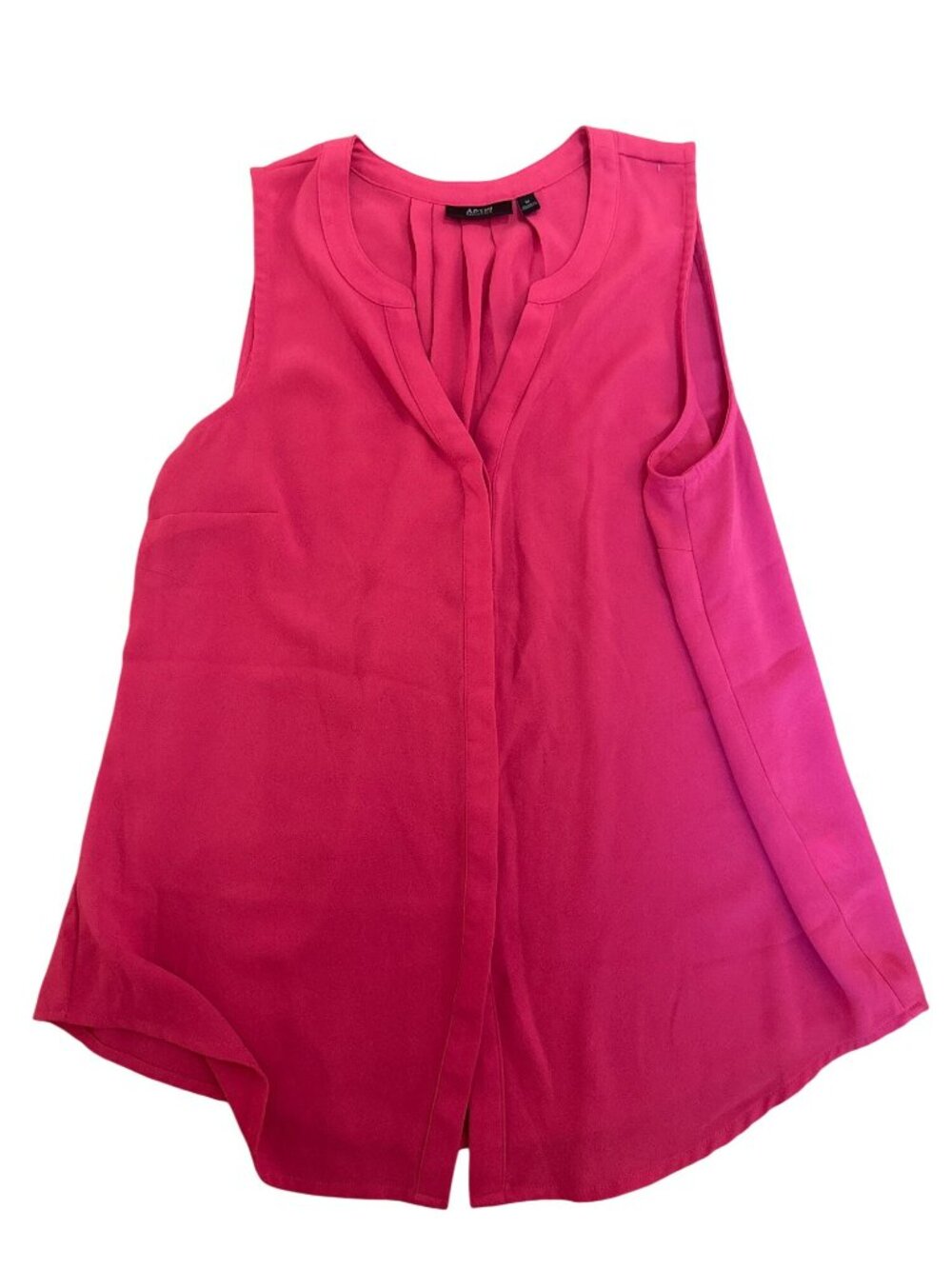 APT. 9 Essentials Button Blouse M Womens Sleeveless Pink Career Colorful